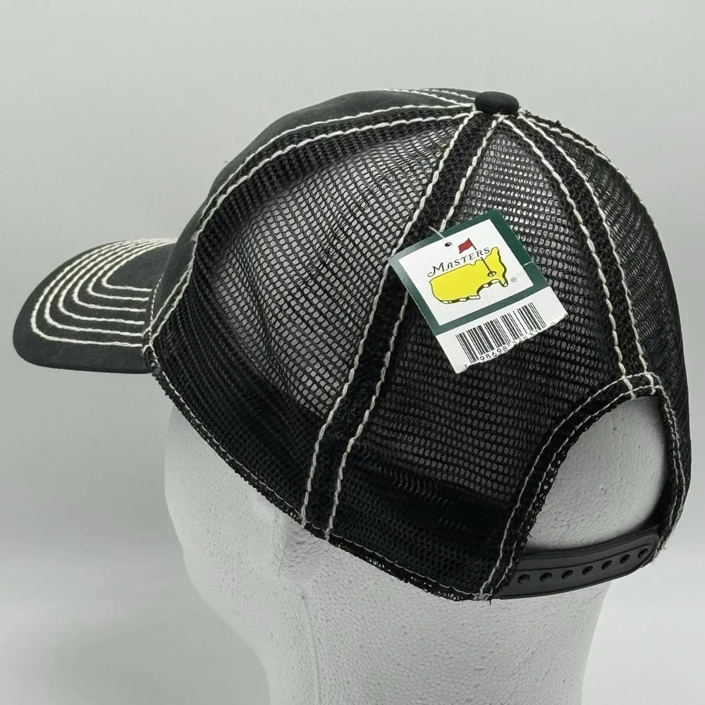 Masters Tournament Augusta National Golf Trucker Hat Black Mesh Snapback NWT